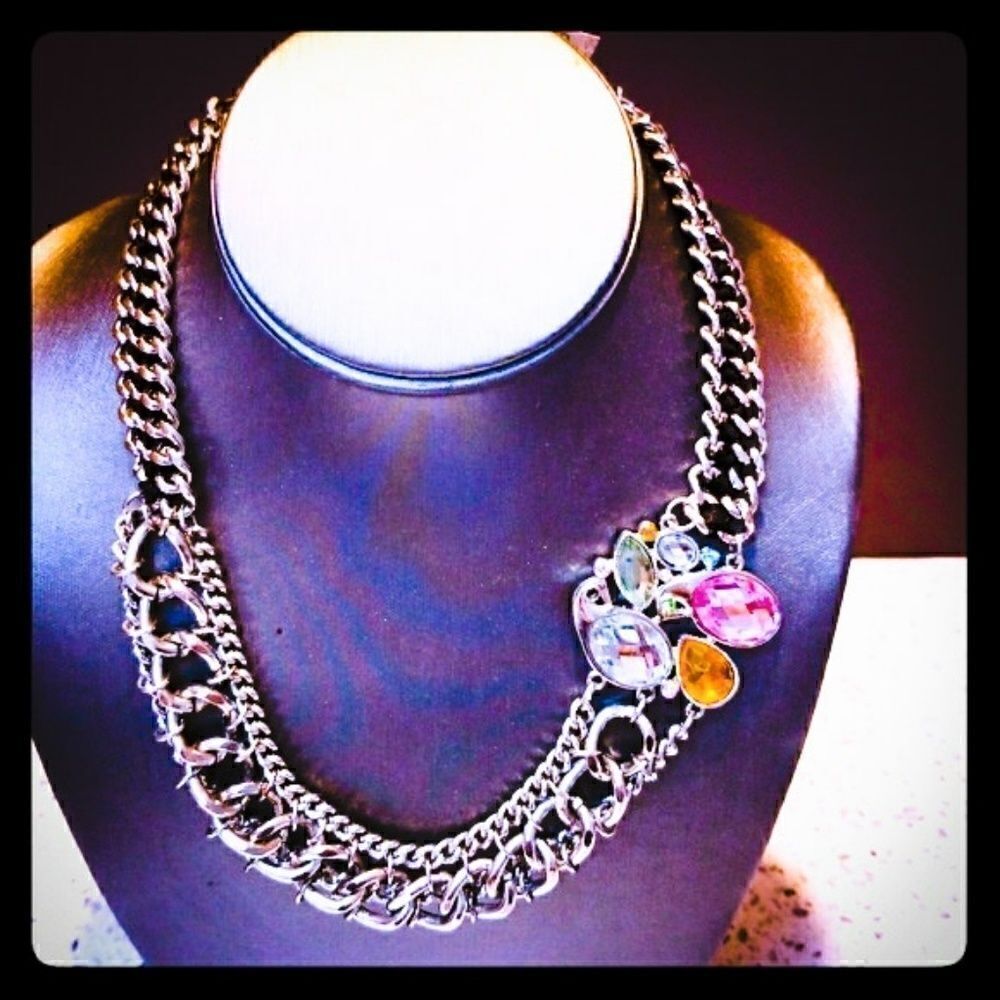 STUNNING CHIC STATEMENT NECKLACE BLING!!!